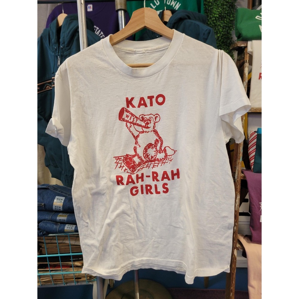 Rah Rah GIRLS CHEERLEADING MANKATO Tee minnesota state vtg college high school